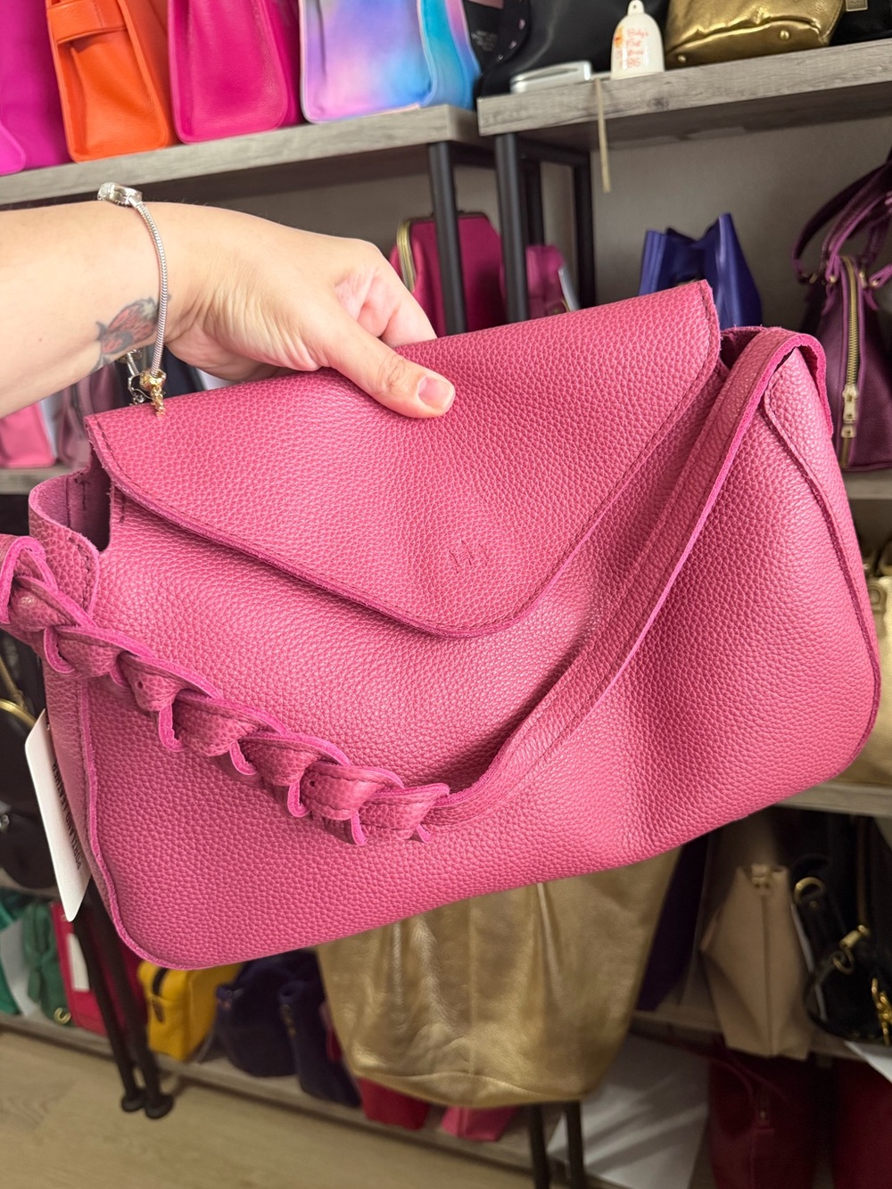 Portland leather goods Wild Rose Medium Neruda Crossbody